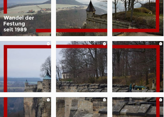 Screenshot vom Instagramkanal zur Festung Königsstein