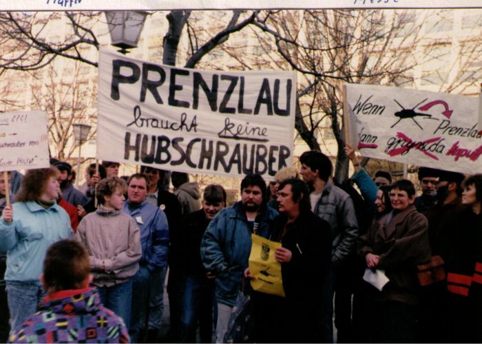 Demonstration in Prenzlau während der Umbruchszeit