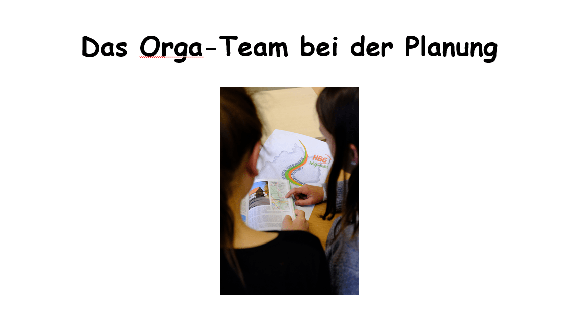 Orga-Team bei der Planung
