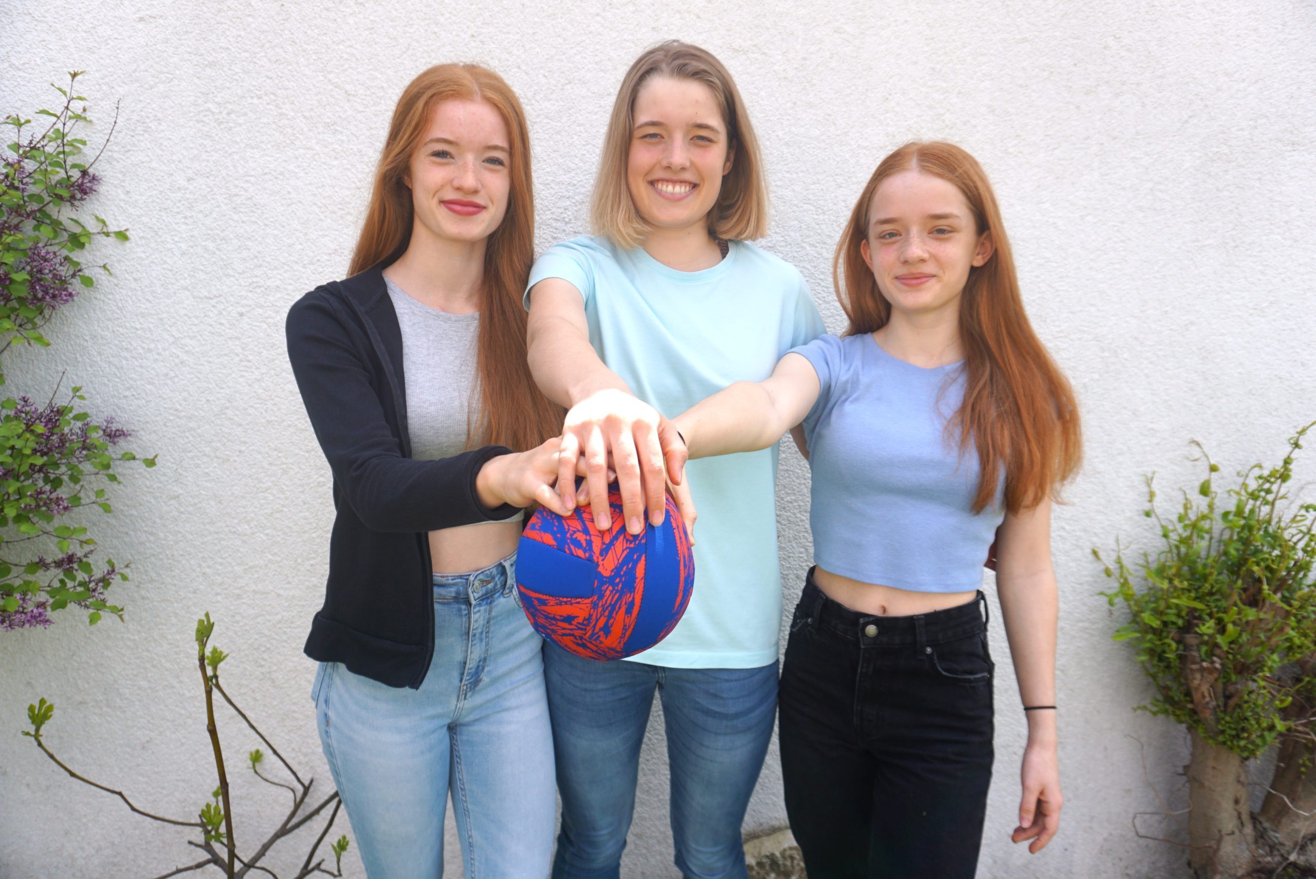 Projektgruppe, drei Schülerinnen